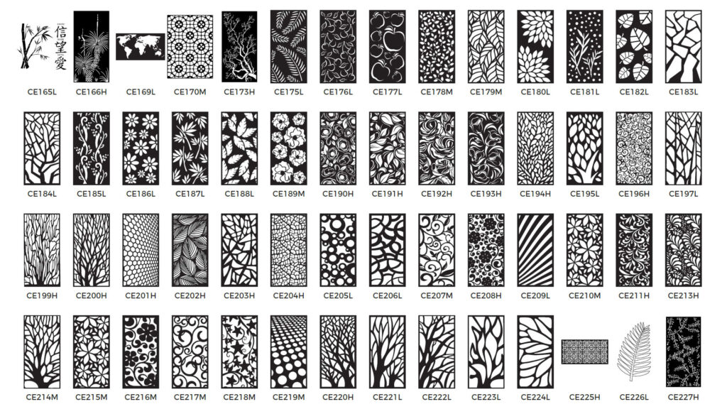 custom laser cut screens styles