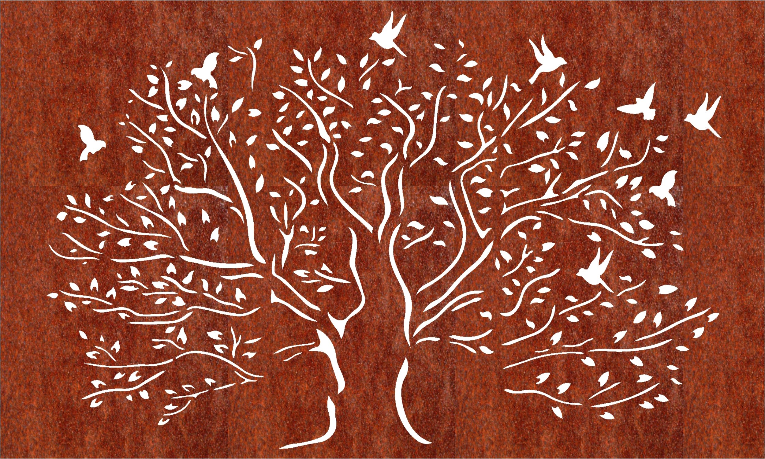 laser cut screens - panel tree