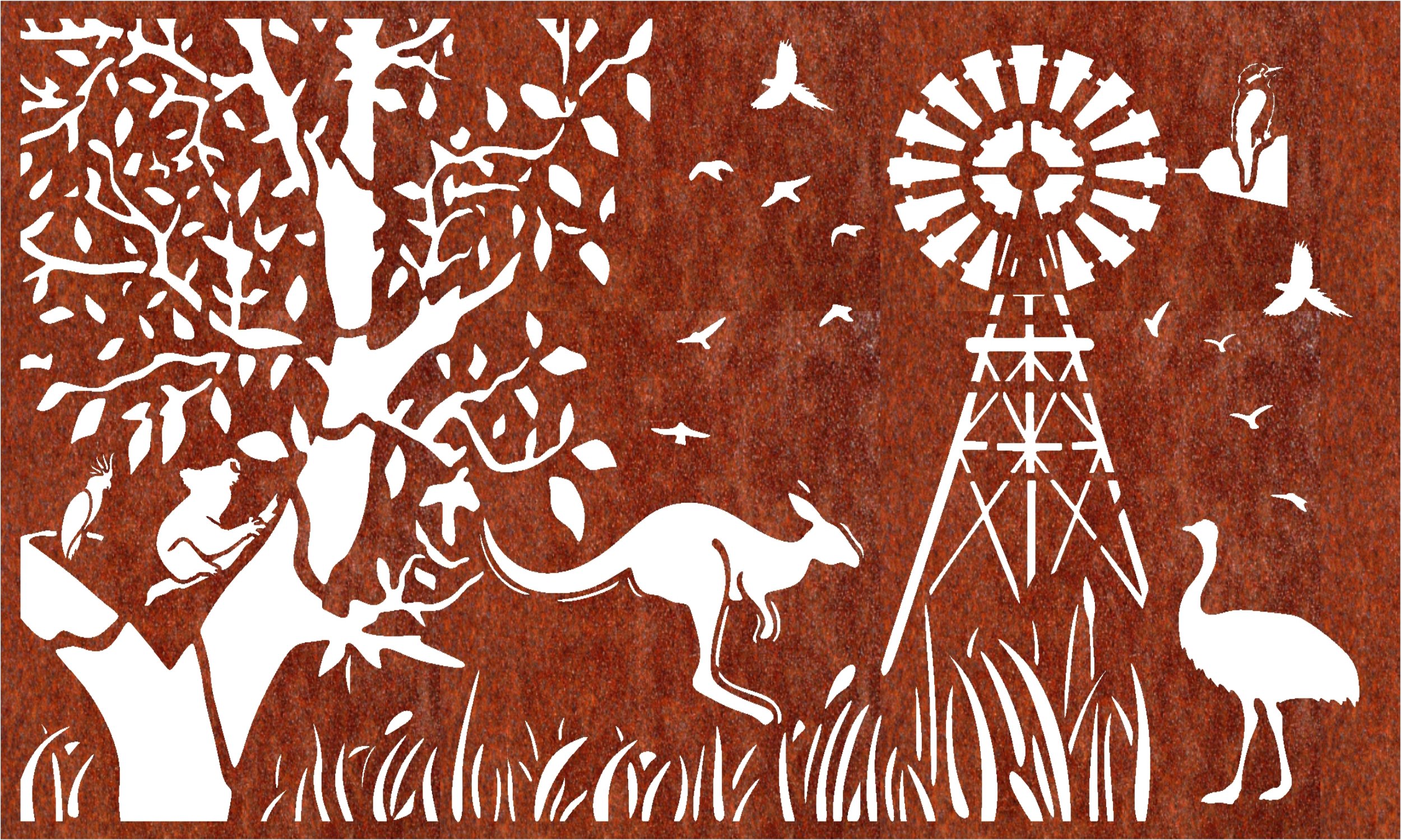 laser cut screens - Panels Australian animals